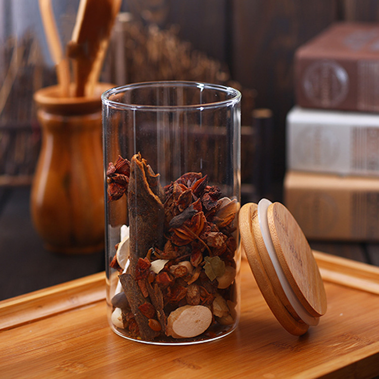 Custom 250Ml Big Mouth Glass Trinket Jar With Lids