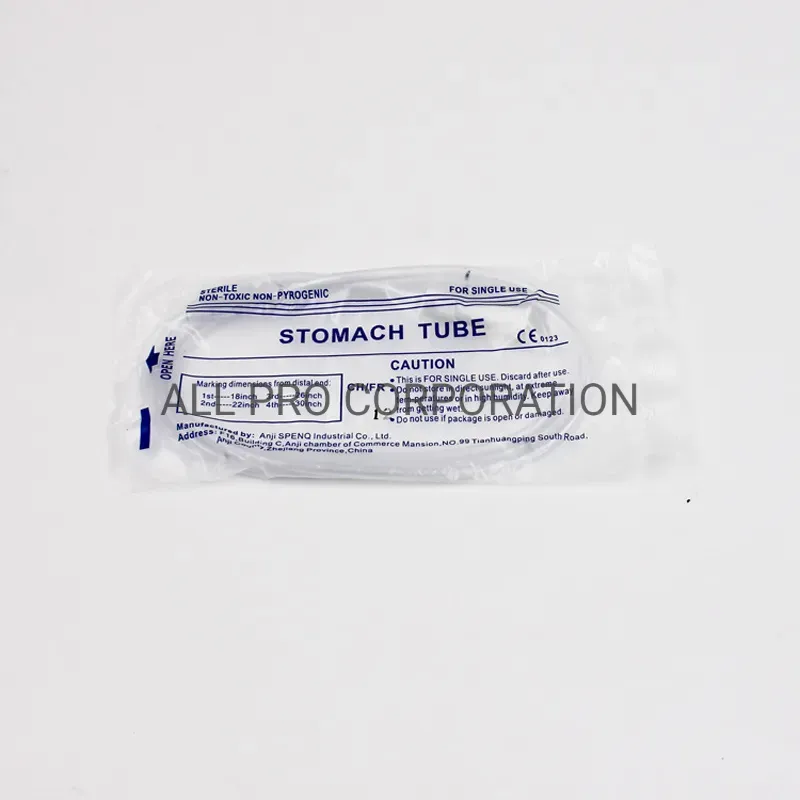 Soft PVC Stomach Tube (F6-F24) - Sterile Medical Transparent with or without X-ray Line