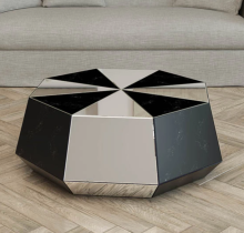 Glass mirror coffee tables for hotel