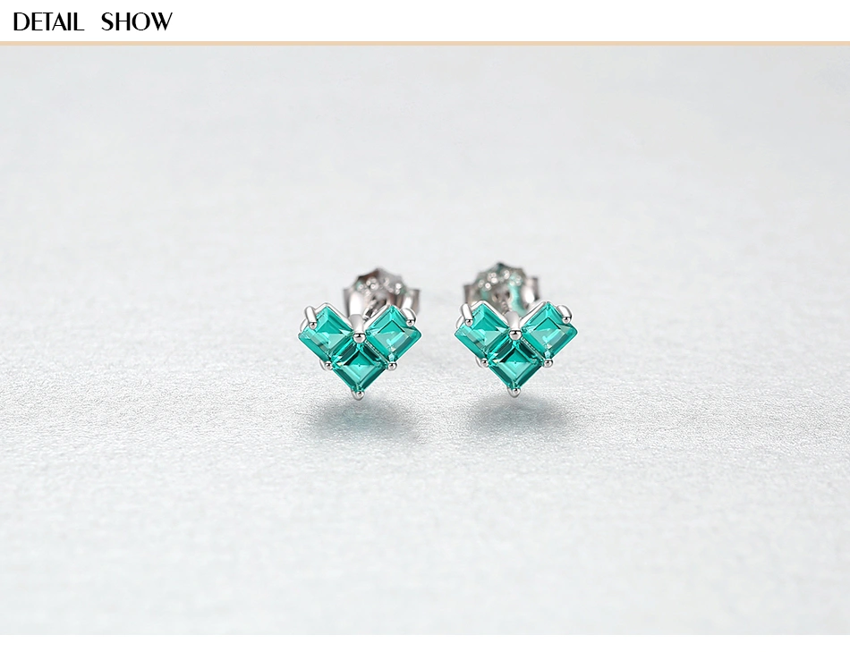 Gold Plated S925 Silver Pink Blue Aaaaa CZ Stud Earrings