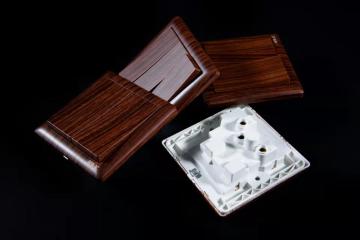 switches and sockets wooden