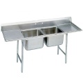 Freestanding 2 Compartment SInk With One Draninboard