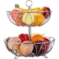 Keranjang sayuran buah stainless steel 2 tier