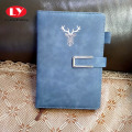 Màu xám Velvet Cover Custom Notebook có logo