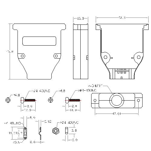 DBZES-25XX0 3 D-SUB METAL HOODS,25P,Straight,ETHERNET TYPE 