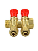 Brass manifold/floor heating system