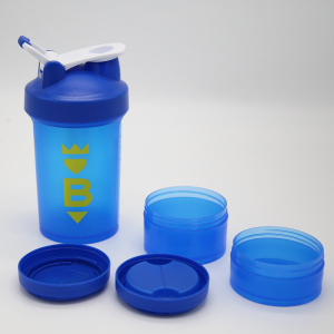 450ml Blue Bottle Shaker Bottle Two Screw-up Container