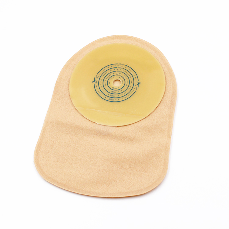 Disposable one-piece closed ostomy pouch