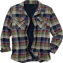 Men's Lined Flannel Shirt Jacket