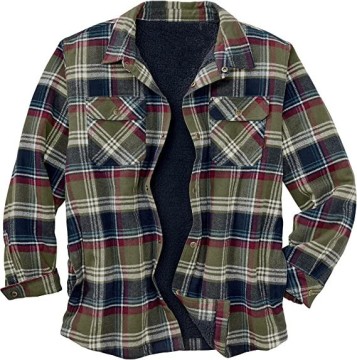 Men's Lined Flannel Shirt Jacket
