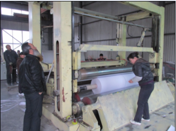 Fluting paper coating machine