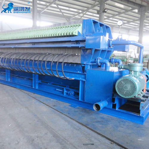 Automatic plate and frame sludge dewatering filter press