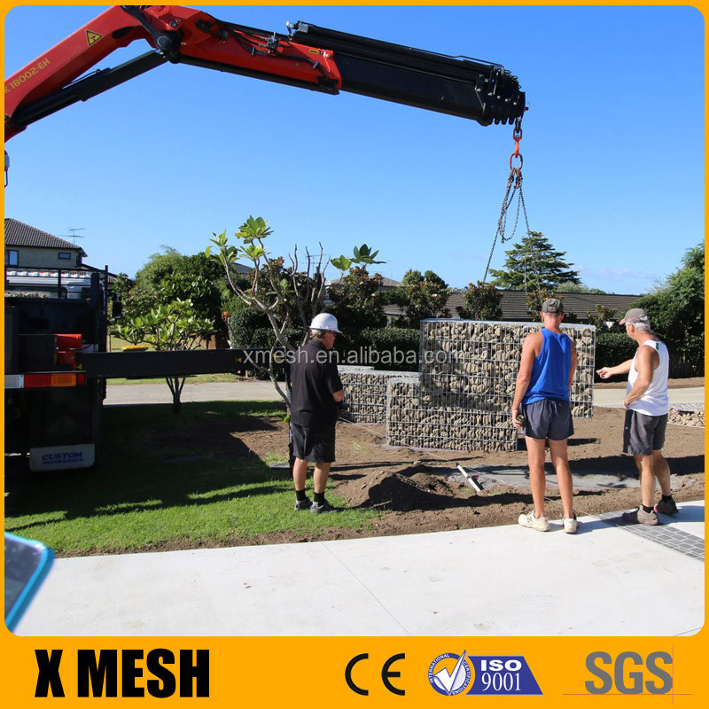 ASTM A975 standard hot galvanized mesh for gabion walls with CE certificate for garden