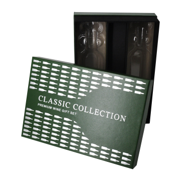 2pcs Paper Wine Opener Gift Box Set with Corkscrew, Stopper, Pourer & Collar