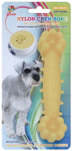 Percell 6 &quot;Nylon Cane Chew Bone Corn Chowder Scent