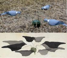 Lightweight Durable Hunting Decoys: Pigeon Rotary and Crow Decoys - Triple Play Pigeon Decoys