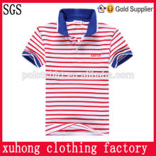 Customized stripe polo t shirt factory