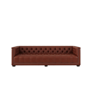 YUANF Origin Light Walnut Sofa - Mid - Century Elegance