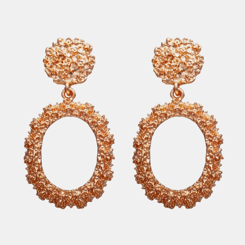 The Manufacturer Is Stocking a New Crop of Fashionable Earrings with Geometric Alloy Lacquered and Plated Earrings