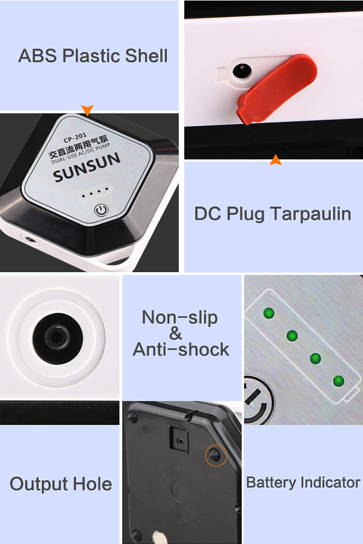 Pam Udara Mini Dc Akuarium Elektrik Sunsun