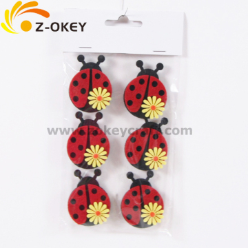 Ladybug with a flower felt wooden clips decorations