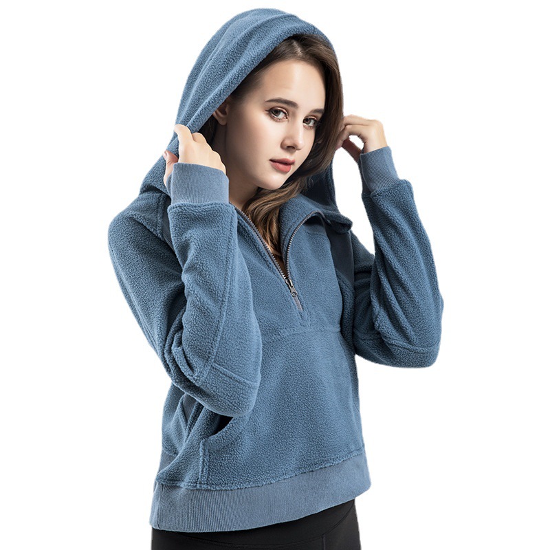 Fleece vinterkvinnor ryttare hoodies pullover