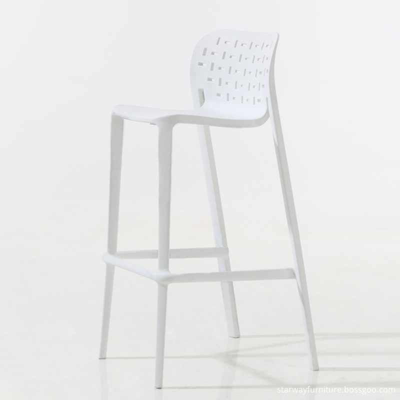 New original design stacking plastic bar stools high bar chair for Hotel restaurant and cafe wholesale