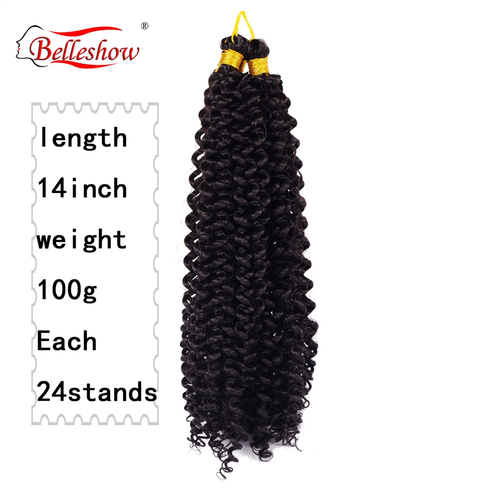 Hot sell 14inch wholesale curly crochet braid hair water wave freetress crochet braid hairir