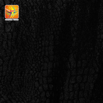 260gsm Knitted Velour Embossed Black Simple Fabric