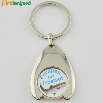 Customized Trolley Coin Keychain With Plating