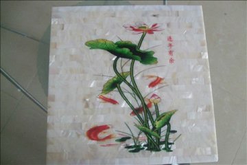 Freshwater shell painting mosaic tiles