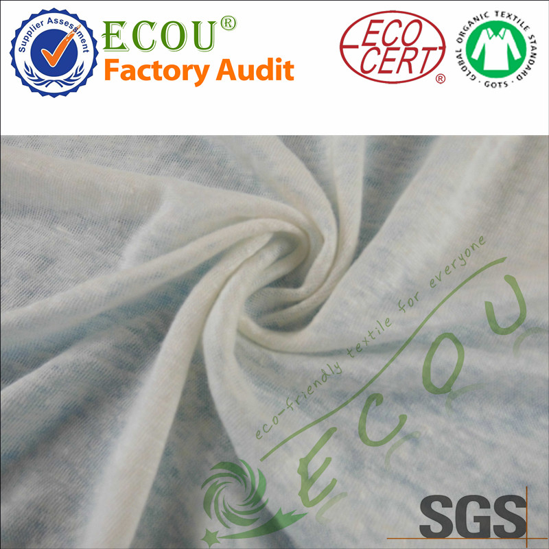 230GSM 80% organic cotton 20% hemp knit rib fabric in stock