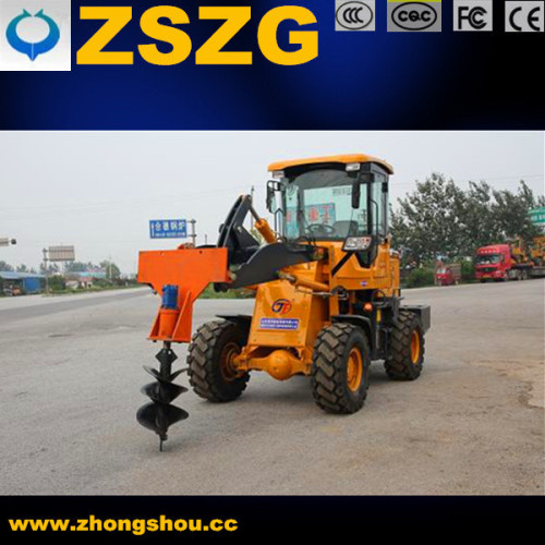 Hole Digging Machine, Wheel Loader with a Auger