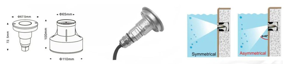 1W~3W R/G/B/W/Y/RGB IP68 Recessed LED Underwater Swimming Pool Light