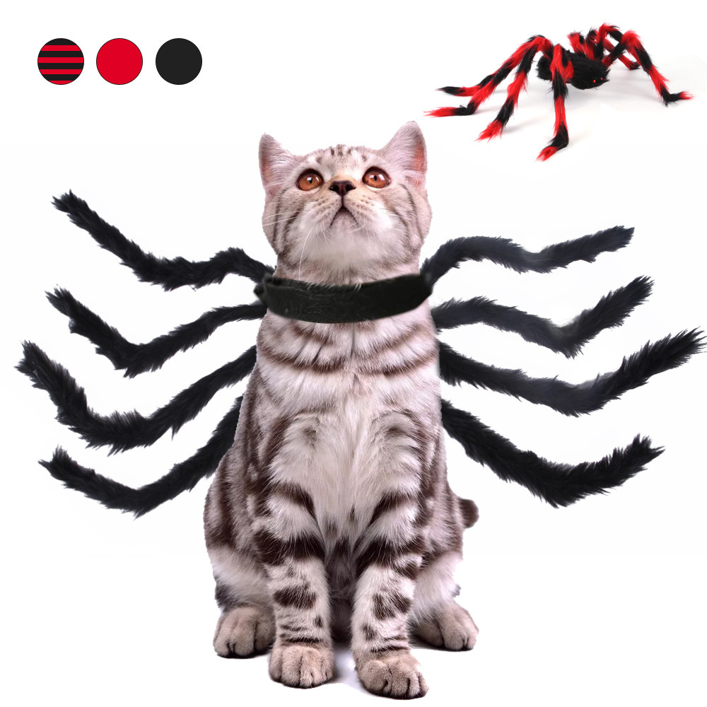 Amazon Pet Halloween Christmas Chest Back Creative Cat Dog Small Dog Spider Mutable Clothing