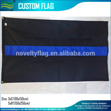 Wholesale Sewn Polyester Thin Blue Line American Police Cop Flag