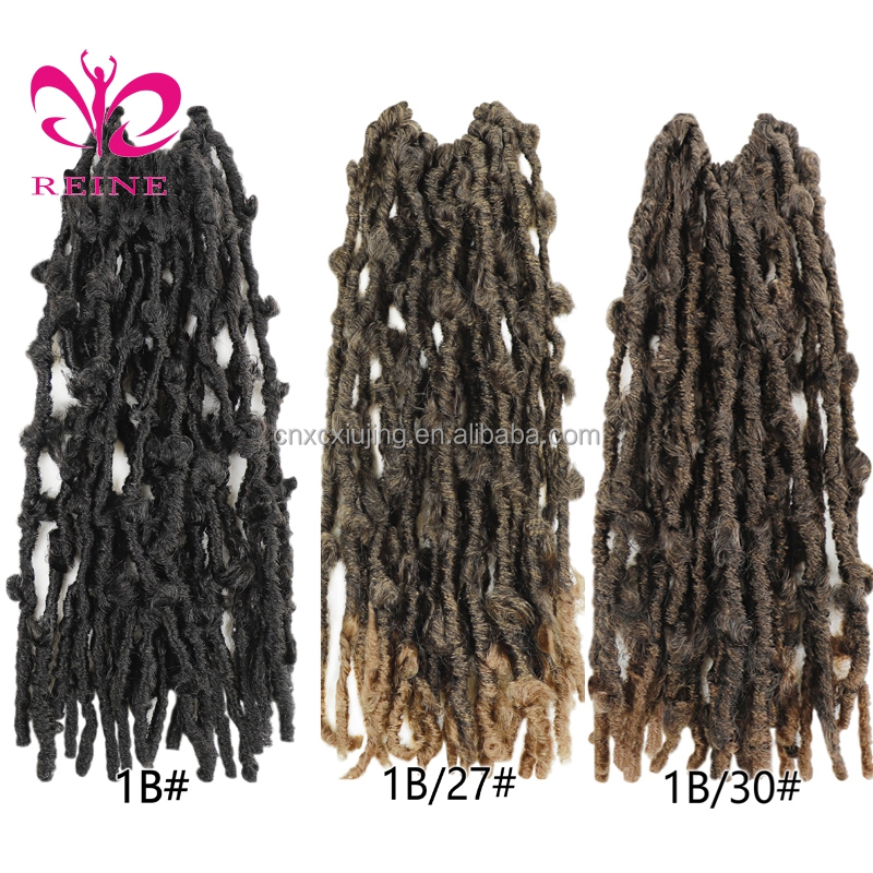 REINE Synthetic hair extention Bob Locs For African women Crochet Distressed Soft Faux butterfly locs