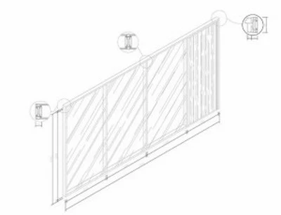 Aluminum Alloy Frame Curved Glass Partition Free Design