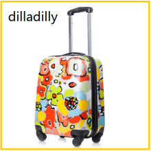 18 inch branded printing pc trolley luggage