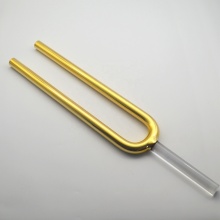 High Quality Chakra Tuning Fork - Gold Plated Crystal Singing Fork
