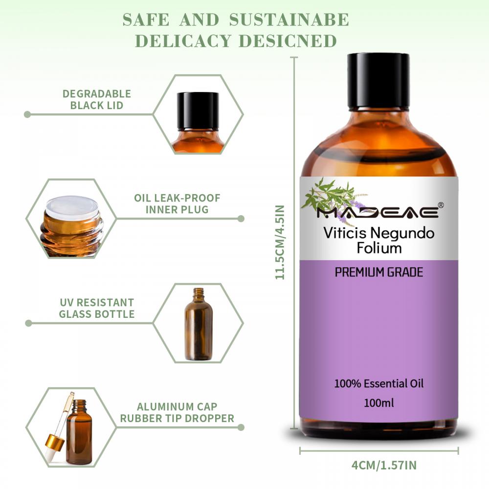 Viticis negundo folium huile agnuside saveur naturelle pure vitex huile essentielle