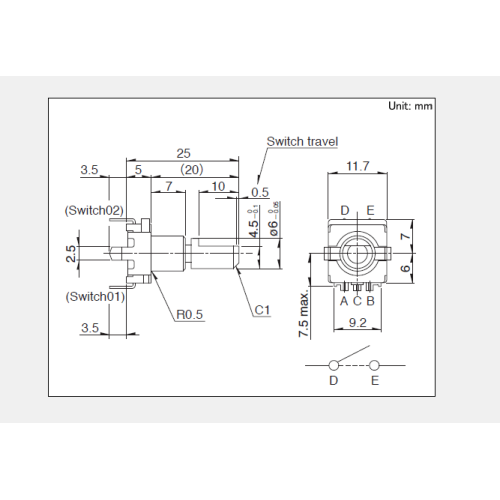 Encoder incremental serie ec11