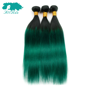 TB/Green color human hair, straight TB/Green hair bundles