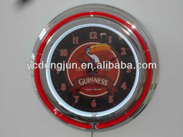 glass wall clock