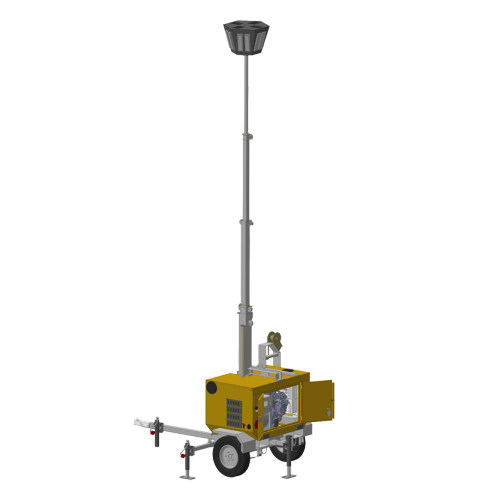 7 meter mobile light tower for rescue operation