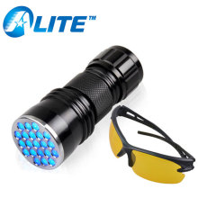 Professional UV Torch Aluminum 21 Black Light LED UV Torch Light