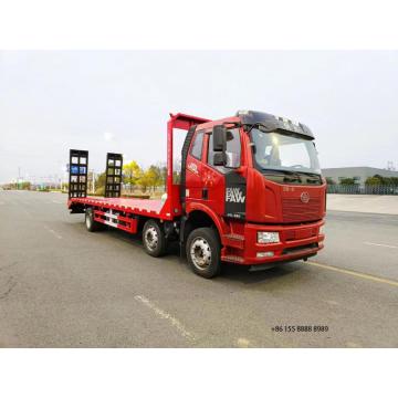 Faw muat muat excavator transportasi truk tempat tidur rendah