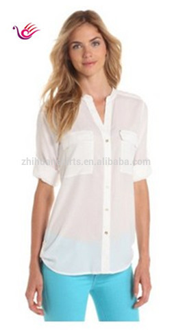 2014 Latest Sexy Chiffon V-Neck Casual Blouses