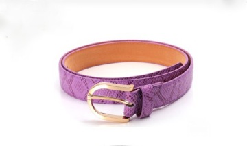 Children snake printing PU waist belt