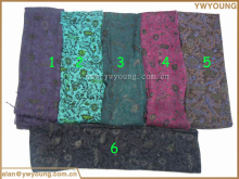 Womens Lightweight Girls Bamboo Fringe Scarf